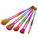 NEW 5pcs Fish Scale Mermaid Tail Makeup Brushes Set Powder Foundation Contour Blusher Eyeshadow Cosmetic Tools Kit