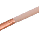 White Fan Shape Wooden Handle Soft Nylon Face Foundation Powder Makeup Brush for Party Comestic