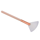White Fan Shape Wooden Handle Soft Nylon Face Foundation Powder Makeup Brush for Party Comestic