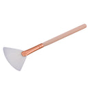 White Fan Shape Wooden Handle Soft Nylon Face Foundation Powder Makeup Brush for Party Comestic