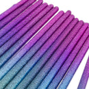 15pcs COLORFUL ROSTED HANDLE Eye Lip Makeup Brush Set Eyelash Mascara Wand Eyeshadow Blending Make Up Flat Angled Fan Brushes Kit