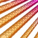 7pcs Beauty Glitter Fish Scale Mermaid Bottom Makeup Brush Set Eyebrow Foundation Powder Cosmetic Heart Fan Shape Brushes Set