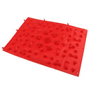 Men Women Healthy Non-Toxic TPE Reflexology Foot Massage Pad Toe Pressure Plate Mat Acupressure Red