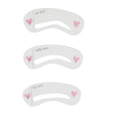 Eyebrow Set Black Pencil Razor Scissor Stencil Trimmer 3 Reusable Shaper Shaping Brow Kit