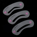 Eyebrow Set Black Pencil Razor Scissor Stencil Trimmer 3 Reusable Shaper Shaping Brow Kit