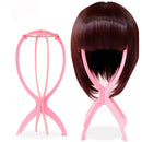 Folding Wig Hair Stand Holder Durable Plastic Toupee Hat Cap Display Dummy Head Stable Wig Dryer Rack