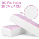 100 Pieces Nonwoven Hair Removal Paper Depilatory Wax Strips Epilator Waxing