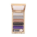 Women Pro Girls Eye Makeup Beauty Long Lasting 5 Colors Diamond Smoky Shimmer Eyeshadow Palette with Makeup Cosmetic Brush