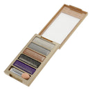 Women Pro Girls Eye Makeup Beauty Long Lasting 5 Colors Diamond Smoky Shimmer Eyeshadow Palette with Makeup Cosmetic Brush