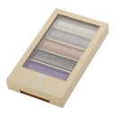 Women Pro Girls Eye Makeup Beauty Long Lasting 5 Colors Diamond Smoky Shimmer Eyeshadow Palette with Makeup Cosmetic Brush