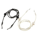 2 Pieces Anti Slip Eyeglass Holder Necklace Sunglass Eyewear Neck Strap Eye Glass Sun Glasses Chain with Pearls