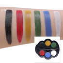 6 Colors Face Body Paint Palette Fun Halloween Fancy Painting Make Up Kit Set for Kids