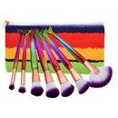 7x Mermaid Handle Powder Blush Concealer Blending Face Eye Foundation Kabuki Makeup Brushes Set + Bag