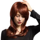 Auburn Red Layered Wig Natural Wave Medium Long Synthetic Hair Hen Party Night Fancy Dress Full Wigs for Women Girls Ladies
