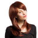 Auburn Red Layered Wig Natural Wave Medium Long Synthetic Hair Hen Party Night Fancy Dress Full Wigs for Women Girls Ladies