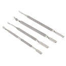 4 Pieces Dual-Ended Cuticle Pusher Spoon Hard Dry Skin Remover Nail Cleaner Callus Trimmer Manicure Care Tool