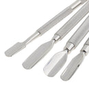 4 Pieces Dual-Ended Cuticle Pusher Spoon Hard Dry Skin Remover Nail Cleaner Callus Trimmer Manicure Care Tool