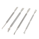 4 Pieces Dual-Ended Cuticle Pusher Spoon Hard Dry Skin Remover Nail Cleaner Callus Trimmer Manicure Care Tool