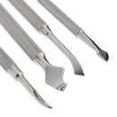 4 Pieces Dual-Ended Cuticle Pusher Spoon Hard Dry Skin Remover Nail Cleaner Callus Trimmer Manicure Care Tool