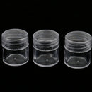 Empty 30 Grid Plastic Clear Jars Round Screw Cap Lid Pots Cosmetic Sample Empty Container Small Bottles for Make Up, Eye Shadow, Nails, Powder, Gems, Jewelry