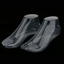 Pair Of Female Feet Mannequins Shop Home Shoe Stretcher Jewelry Ankle Chain Shoes Socks Display Model Clear