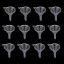 12pcs Clear Plastic Mini Funnels for Filling Decanting Fragrance Essential Oil Perfume