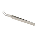 Anti-Static Stainless Steel Eyelash Extension Tweezers False Eye Lash Applicator CURVED Nipper Clip Nail Art Application Tool