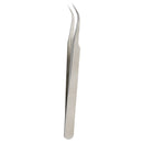 Anti-Static Stainless Steel Eyelash Extension Tweezers False Eye Lash Applicator CURVED Nipper Clip Nail Art Application Tool