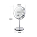 Beauty Double-Sided Desktop Makeup Vanity Mirror LED Lighted 5x Magnifying Table Counter Cosmetic Shaving Stand Mirror