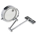 6 inch Battery Operated LED Lighted Wallmount Vanity Makeup Mirror, 1x/5x Magnification, Swivel Extension Arm