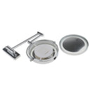 6 inch Battery Operated LED Lighted Wallmount Vanity Makeup Mirror, 1x/5x Magnification, Swivel Extension Arm