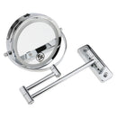 6 inch Battery Operated LED Lighted Wallmount Vanity Makeup Mirror, 1x/5x Magnification, Swivel Extension Arm