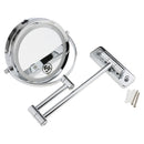 6 inch Battery Operated LED Lighted Wallmount Vanity Makeup Mirror, 1x/5x Magnification, Swivel Extension Arm