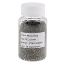 1000pcs/Bottle 5mm Micro Link Rings Lined Beads for Hair Extensions Tool Dark Brown