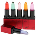 6 Pieces Flower Jelly Temperature Magic Change Color Waterproof Lipstick Moisturizer Lip Gloss Moist Lip Care