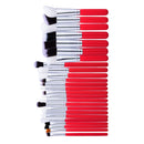 25pcs Professional Makeup Brushes Kit Face Eye Foundation Eyeshadow Kabuki Blending Contouring Brush Set Powder Blush Concealer Make Up Tool Red