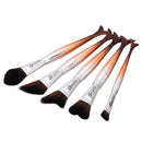 5 Pieces Mermaid Cosmetic Makeup Brushes Set Face Eye Foundation Blending Contouring Powder Cream Brush