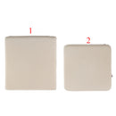 Comfortable Breathable Linen High Rebound Memory Foam Chair Back Seat Cushion Beige 40*39*4 cm