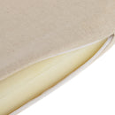 Comfortable Breathable Linen High Rebound Memory Foam Chair Back Seat Cushion Beige