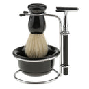 Anself 5 in 1 Men's Manual Razor Set Stainess Steel Stand Holder Wet Shaving Beard Razor Shaving Brush Bowl