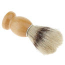 Safety Salon Barber Hair Beard Cutting Dust Shaving Brush with Natural Wood Handle Facial Cleansing Tool