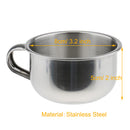 High Quality Stainless Steel Men's Shaving Mug Bowl Men Barber Beard Soap Mug Cup + Handle for Shave Brush