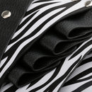 Salon Barber PU Leather Hair Scissor Holster Hairdressing Bag Pouch Holder with Waist Shoulder Belt - Zebra Pattern