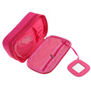Women Girls Travel Cosmetic Makeup Bag Toiletry Bag Rose Red