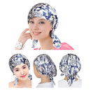 Light Weight Silk Bonnet Night Sleeping Hat Head Cover Eye Mask Beanie Cap Pink