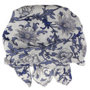Light Weight Silk Bonnet Night Sleeping Hat Head Cover Eye Mask Beanie Cap Blue