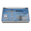 Professional Dual-Action Gravity Feed Airbrush Spray Painting Gun Kit 0.3/ 0.5mm Needles for Makeup Cake Nail Tattoo Art