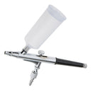 New Gravity Feed Dual Action Airbrush Kit 0.3mm Tip Air Brush Spray Gun 20/40cc Cups for Tattoo Cosmetic Nail Cake Paint Art