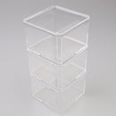 3 Tier Clear Acrylic Cosmetic Makeup Small Ornaments Cube Organiser Cotton Pads Swab Sundries Storage Box Case Storage