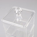 3 Tier Clear Acrylic Cosmetic Makeup Small Ornaments Cube Organiser Cotton Pads Swab Sundries Storage Box Case Storage